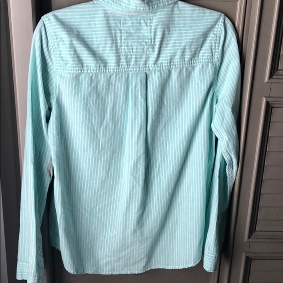 NWT SO green & white striped oxford size large - Picture 2 of 2